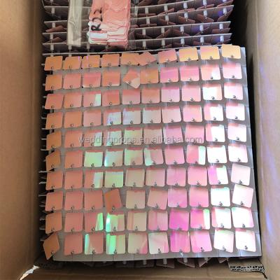 China Home Decoratiove Multi Color Sequin Wall Panel Shimmer Wall Panel Indoor Outdoor Wedding Decoratiove for sale