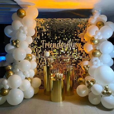 China Decorative Supplies Wedding Decorative Wind Activate Glittery Shimmer Sequin Wall Panel Backdrop for sale