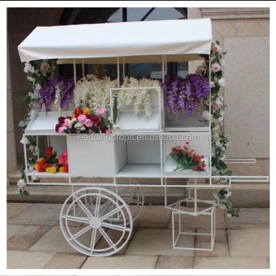 China Wedding Events Birthday Party Baby Shower Serving Candy Cart with Wheels Wedding Decoration for sale