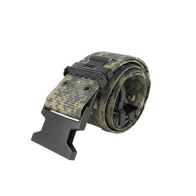 China KMS Daily Hot Sale Customized Army Heavy Duty Adjustable Military Plastic Buckle Tactical Camouflage Belt For Men for sale