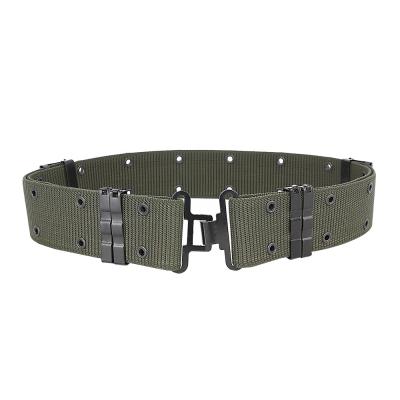 China Daily Men's Breathable Nylon Cloth Military Tactical Belt With Plastic Buckle for sale