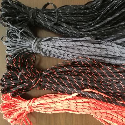 China Flat Fashion 7mm Printed Custom Design Elastic Hockey Laces Shoe Lace for sale