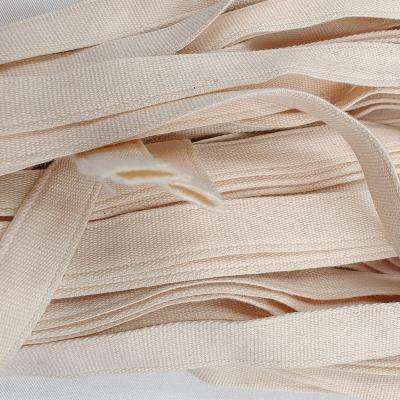 China Nature Viable Custom Webbing Style 12mm Tube Webbing Organic Cotton Cotton Ribbon for sale