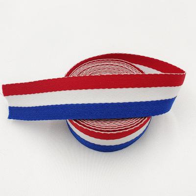 China High Tenacity Webbing Tape Stock Bias Tape 2.5cm Recycled Polyester Webbing Twill Tape for sale