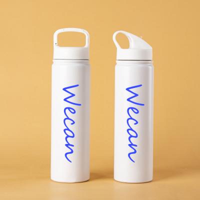 China Viable Insulated Vacuum Beautiful Custom Outdoor Double Wall Stainless Steel Drinking Bottle With Straw for sale