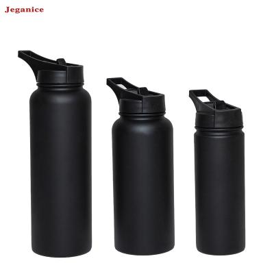 China PORTABLE Double Wall Stainless Steel Metal Sport Drinking Insulated Water Bottles With Straw for sale