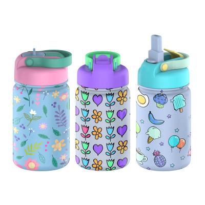 China Viable Wholesale Stainless Steel 12oz Double Wall Vacuum Insulated Sublimation Masks Bulk Kids Sippy Water Bottles for sale