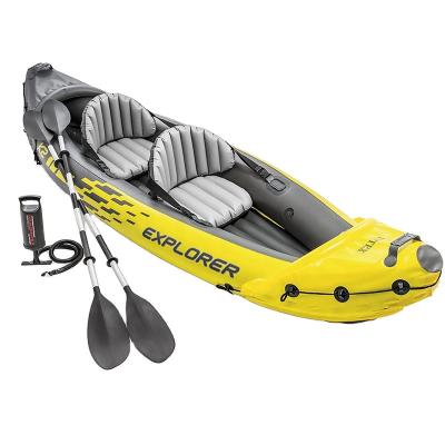 China Durable Hot Sale Kayak Inflatable PVC Rowing Set Outdoor Inflatable Kayak Boat Fishing Kayak for sale