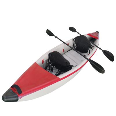 China Double Layer PVC Drop Stitch Kayak 2 Person Inflatable Fishing Kayak PVC Drop Stitch Inflatable Kayak Float for sale