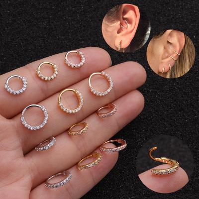 China New Cute Korean Drill Nose With Zircon Cartilage Nose Piercing Pierced Earring for sale