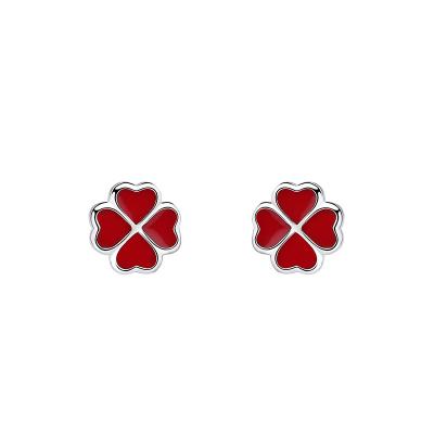 China CLASSIC 2020 hot sale cheap fashion sterling silver clover stud earrings for sale