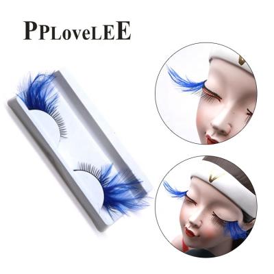 China Party Light Crazy Style Design Fake Eye Lashes Colored Feathered Eyelashes For Dealer Strip Eyelash for sale