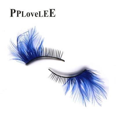 China Cosplay Light Creative Eyelash Exaggerated Masquerade Party Stage Colorful Extra Long Lashes for sale