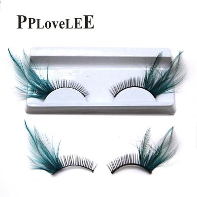 China Light Stage 3d Makeup Modeling Party False Eyelashes Colorful Eyelet Stretched Large Eye Lashes In Show for sale