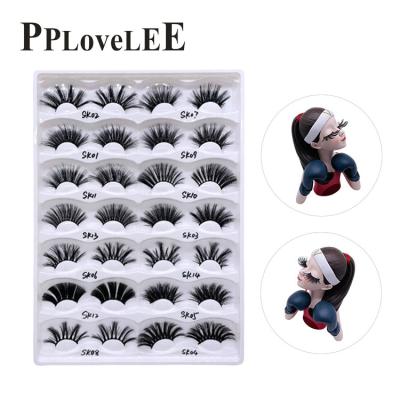 China Hot Selling Dramatic Wholesale Mink 25mm Eyelash Private Label 3d 5d 8d Natural Soft Eyelash for sale