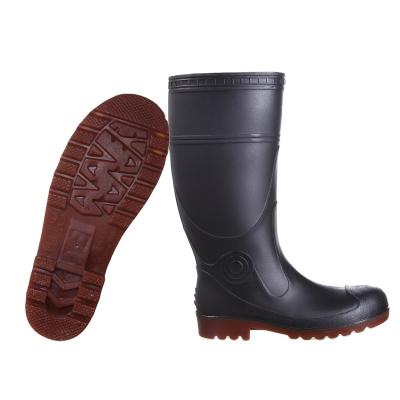 China New Waterproof Black Steel Toe Shoes Safety PVC Rain Boots Inserted Boots for sale