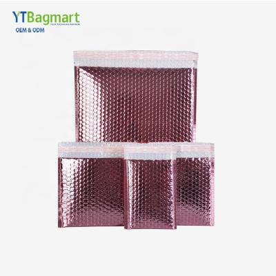 China YTBagmart Wholesale Shockproof Plastic Mailing Mailing Bags Rose Gold Courier Poly Custom Bubble Mailer for sale