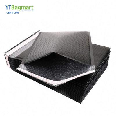 China High Quality Shockproof Black Padded Envelopes Bubble Packaging Messenger Poly Matte Black Bubble Mailer for sale