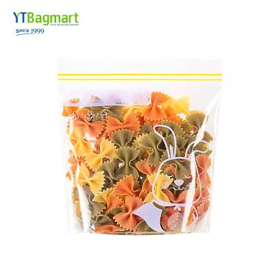 China YTBagmart ziplock food packaging zipper bag reusable clear plastic moisture proof freezer pe bag for sale