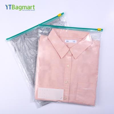 China YTBagmart Custom Food Grade Resealable Clear Transparent Zip Lock Bag Pe Slider Moisture Proof Plastic Bag For Clothes Packaging for sale