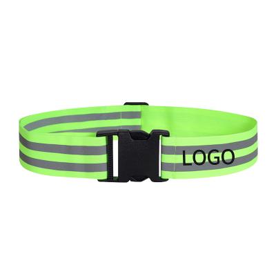 China Water Proof RTS 5CM Width Custom Logo High Quality Hi Vis Elastic Reflective Belt For Running for sale