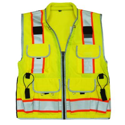 China High Visibility Water Proof Safety Worker Safety Vest Mens Multi-fuction Mesh Construction Reflective Vest for sale