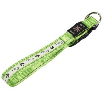 China Classic Custom Cheap Reflective Nylon Led Dog Pet Flashing Collar With Plastic Buckle From Pet Products Manufacturer for sale