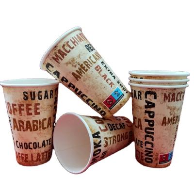 China Color disposable flexo printing factory thickening wholesale hot drink coffee paper cup disposable custom logo 16oz for sale