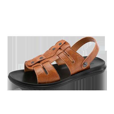 China Other Wholesale Good Quality Mens Buckle Straps Cork Sole Sandals With Cow Leather Foot Bed for sale