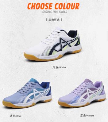 China Large 47 foreign trade couples fashion rubber gradient tennis shoes mesh breathable parent-child tennis shoes training competition badmi for sale