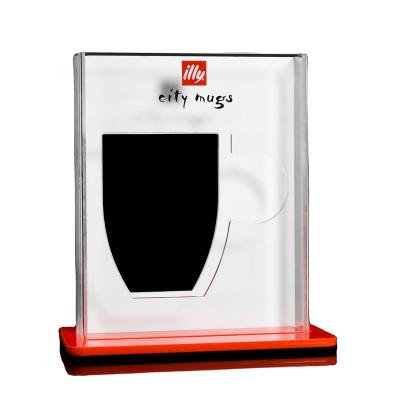 China Manufacturer Top Quality Acrylic Tea Cup Box Low Power Direct Glass Display Stand for sale