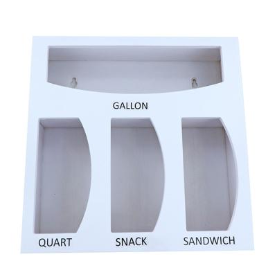 China Viable Openable Manufacturer Sliding Lid Acrylic Black White Wood Bamboo Food Holder Bag Storage Ziplock Organizer For Kitchen Drawer for sale