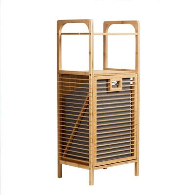 China Modern Bamboo Waterproof Durable Laundry Clothes Hamper Basket For Bathroom Bedroom Home for sale