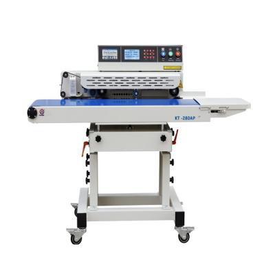 China Food continuous seal machine heat induction sealing strip machinecontinuous sealing with coding machine KT-210AP for sale