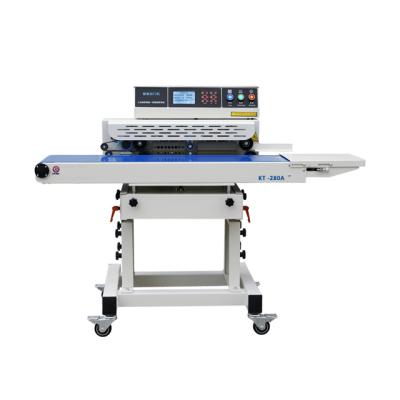 China Food continuous seal machine heat induction sealing strip machinecontinuous sealing with coding machine KT-280A for sale