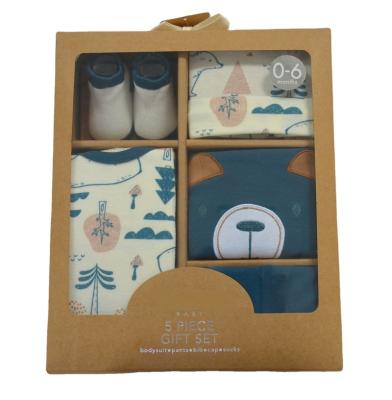 China Breathable Newborn Clothes Cotton Organic Dressing Box Gift Set For Baby for sale