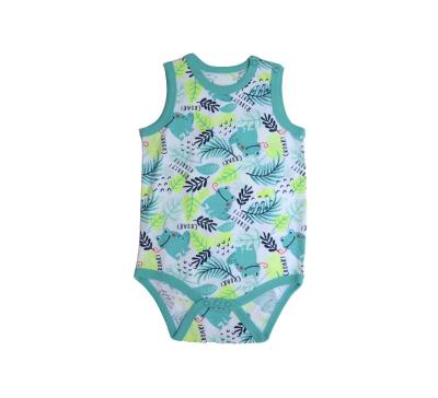 China OEM Cool Wholesale Boys Girl Cotton Sleeveless Newborn Infant Jumpsuit Baby Bodysuit for sale