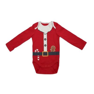 China Santa Claus Toddler Infant Baby Bodysuits Party Christmas Kids Boutique Clothes Romper for sale