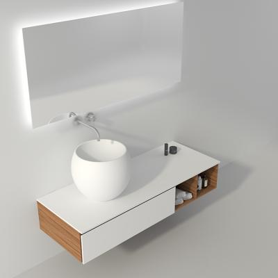 China SM-8331 Repairable Luxury Stone Resin Basin Solid Exterior Round Sink for sale