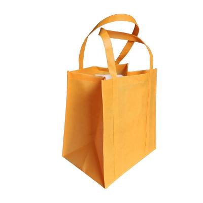 China 2022 high quality hot sale handled long reinforced handle pp non woven reusable shopping bags for sale