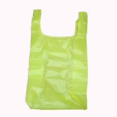 China Easy Handled Take Out Promotional Tote Grocery 190T 210D Polyester Nylon Foldable Reusable Shopping Bag for sale