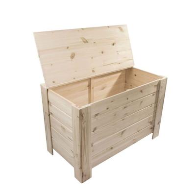 China Europe Extra Large Kids Simple Unpainted Wooden Bedroom Trunk Pine Unfinished Exquisite Box for sale