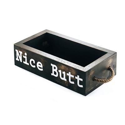 China Interesting China Butt Bathroom Decoration Box 2 Sided Funny Durable Toilet Paper Holder Serving Tray for sale