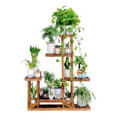 China Fashion Luxury Elegant Simple Dilapidation Resistant Easy Assemble Plant Wood Rack for sale