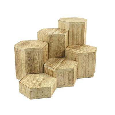 China 6 Hexagon Showcase Solid Wood Retail Commerical Furniture Contemporary Style Household Furnishing Set for sale