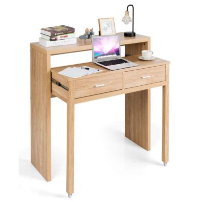 China (Size) Adjustable Extendable Multifunctional Wide Molding Wooden Desk for Small Spaces for sale