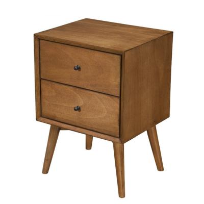 China No Adjustable European Modern Classic No Lines Furniture Mid Century Modern Design 2 Wooden Bedside Table for sale