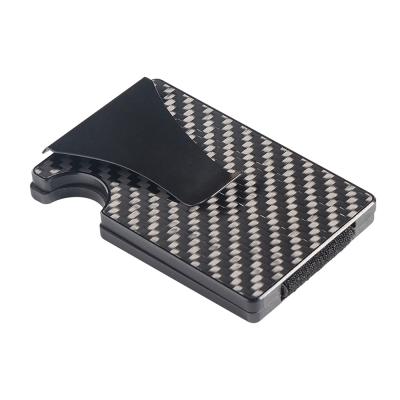 China Casekey New Version RFID Assets Carbon Fiber Slim Wallet Blocking Credit Card ID Holder for sale