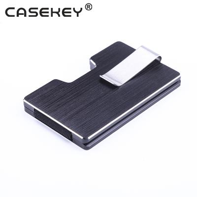 China RFID Blocking Casekey 2020 Card Holder Mechanism Credit Card Holder Pop Up Fashionable Women Card Case With Money Clip for sale