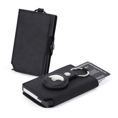 China Eco-friendly Anti Lost Wireless Tracker Leather Protective Cover Device Sleeve Case For Apple Airtags Case for sale